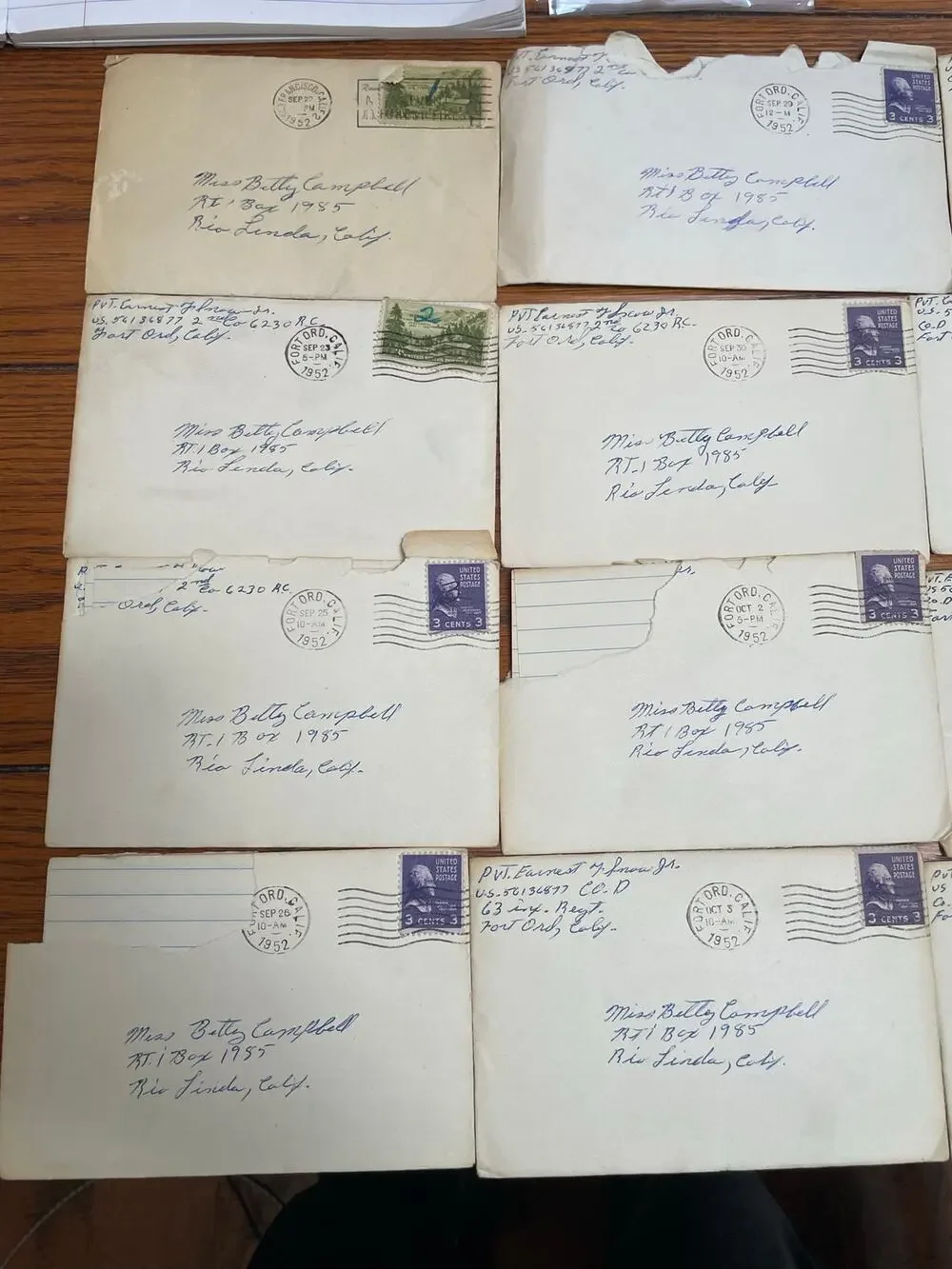 28 Korean War Love Letters 1952-53 Soldier to Sweetheart Fort Ord California